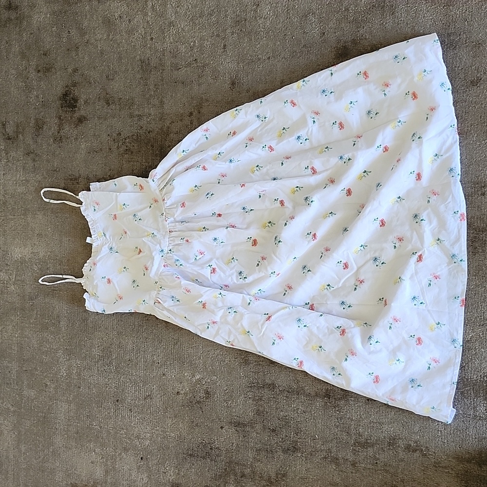 Janie and Jack floral dress size 14 colors white, yellow, green, blue, and red